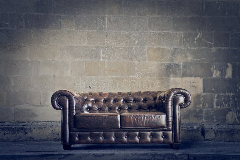 Old leather sofa