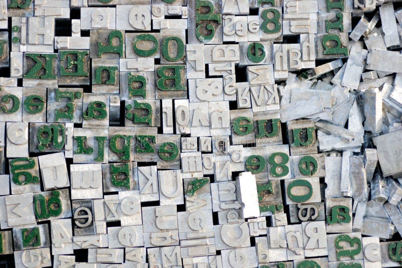 Old letterpress German letters