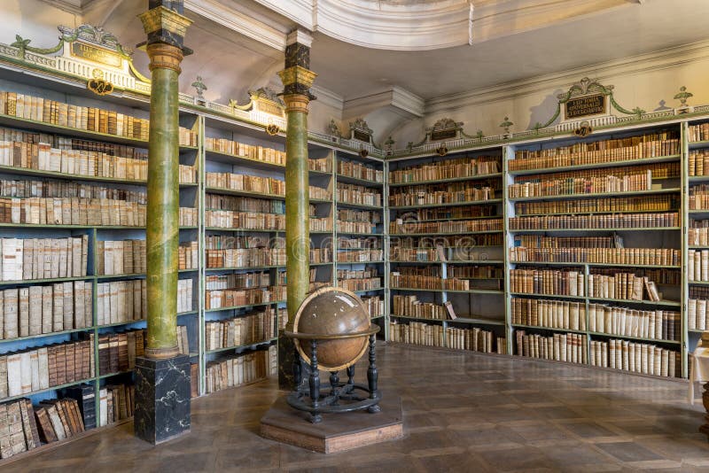 Old library inside the Monastery. Visitors can see the unique replica of the Turine canvas from the year 1651 inside. Codex Gigas