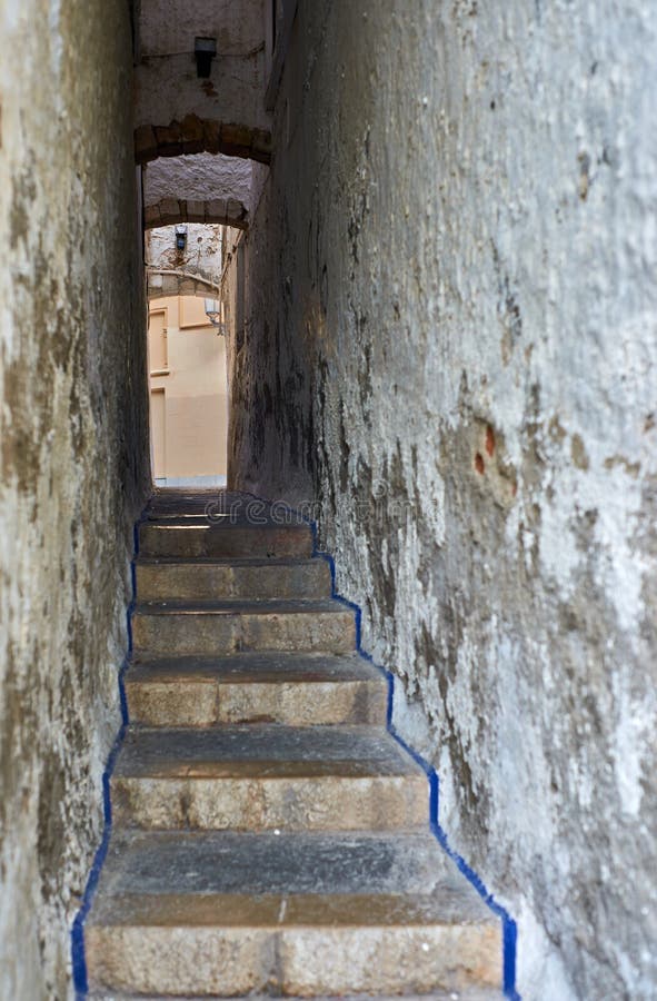 Old stairs going up an alley royalty free stock images Old stairs going up an alley royalty free stock images