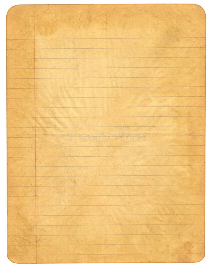 A Vintage Lined Bond Paper Stock Photo, Picture and Royalty Free