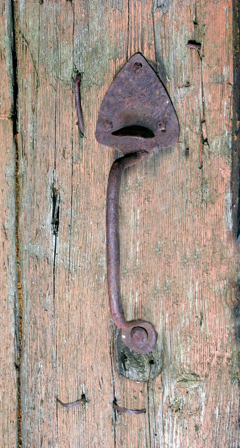 Old Lock on the Door. True Village Style . Stock Image - Image of door ...