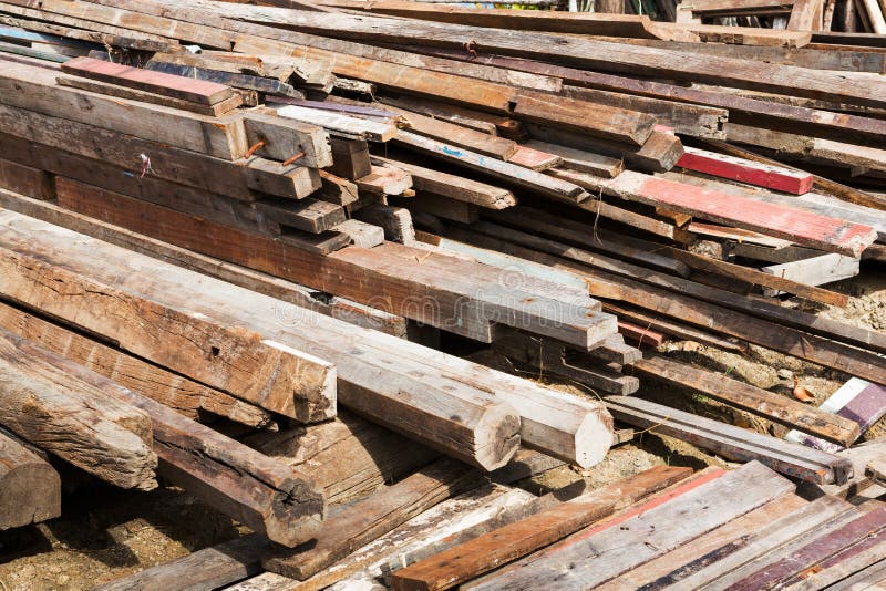 Old Lumber in Construction Site Stock Image Image of pole, site 33655653