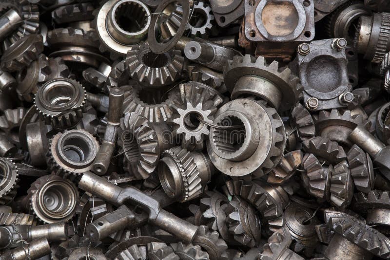 Old machine parts background