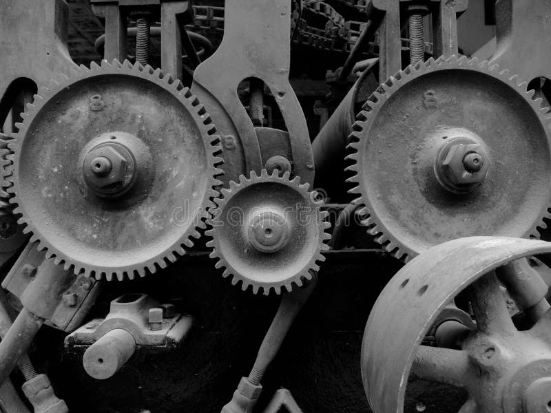 Old machinery with gears stock image. Image of gray, gears - 27732119