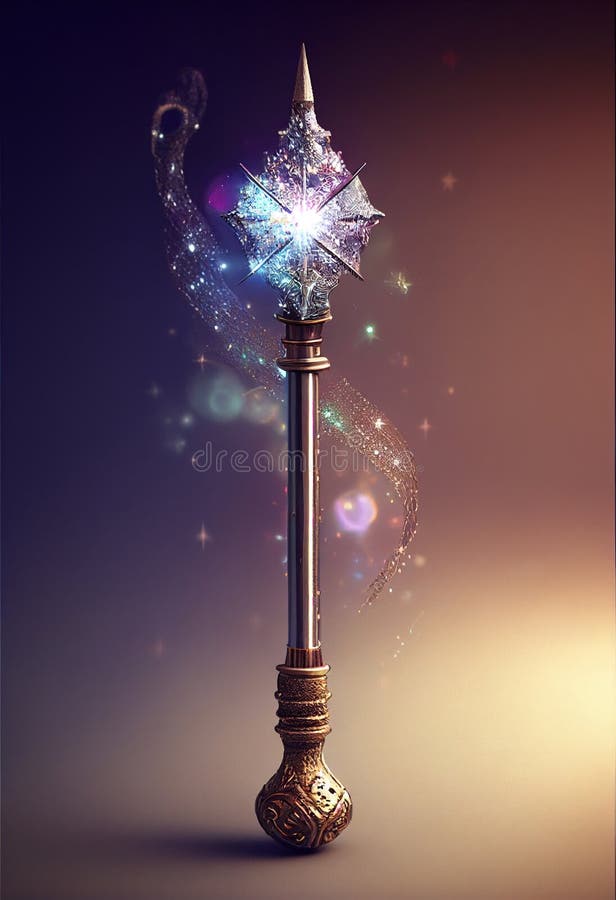 Old magic wand. AI Generated.