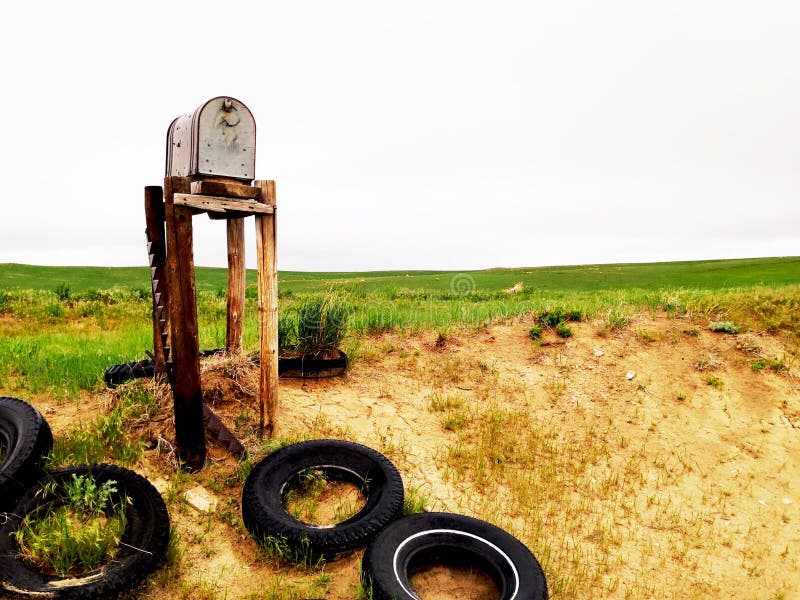 Old mailbox in the middle of nowhere.