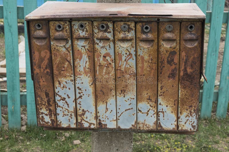 Old Mailboxes in west stock photo. Image of delivery 116174280