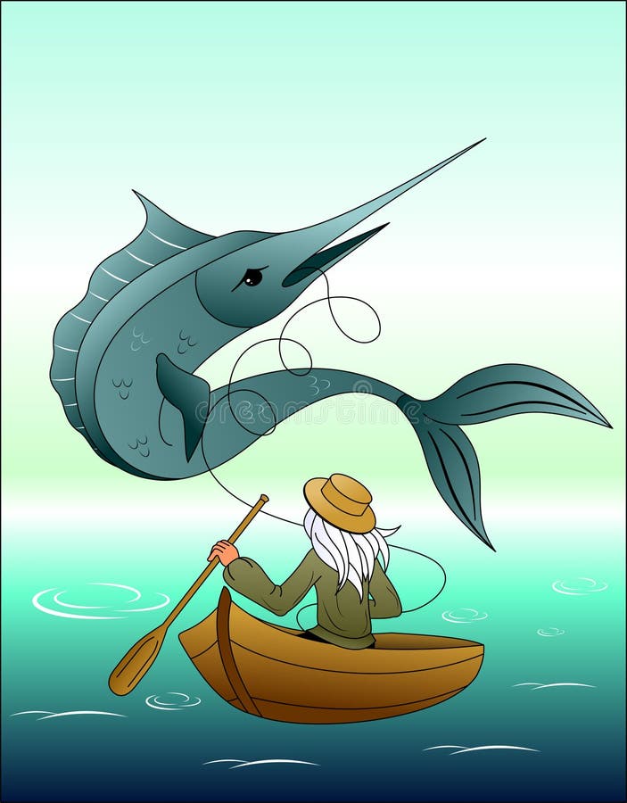 Man Figure PNG Image, Fishing Figure Old Man Illustration, Boat