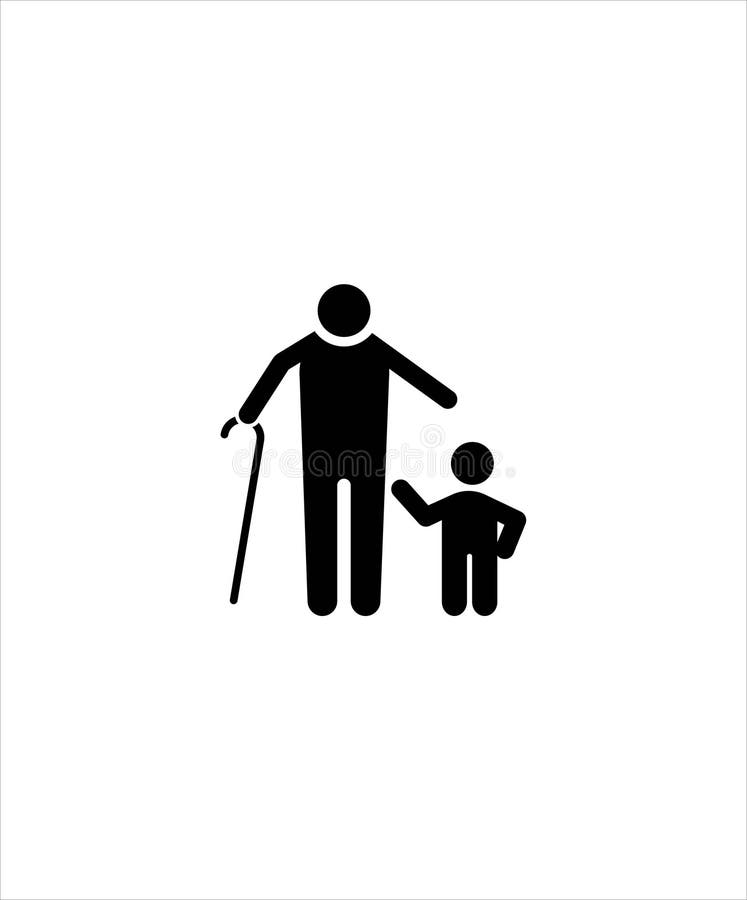 Old man and man design stock vector. Illustration of years - 135388950