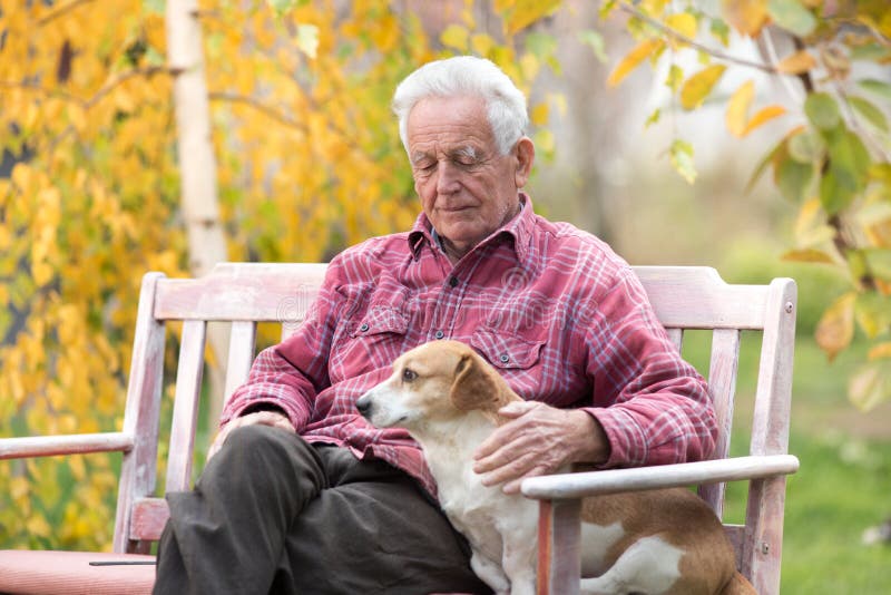 Image result for Old man with dog