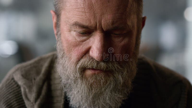 Senior man thinking about his next move in a game of chess Stock Photo by  dmytros9