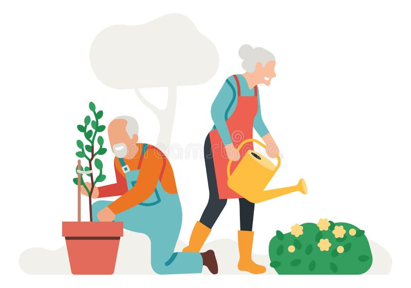 Old Man Gardening Stock Illustrations – 1,407 Old Man Gardening Stock ...