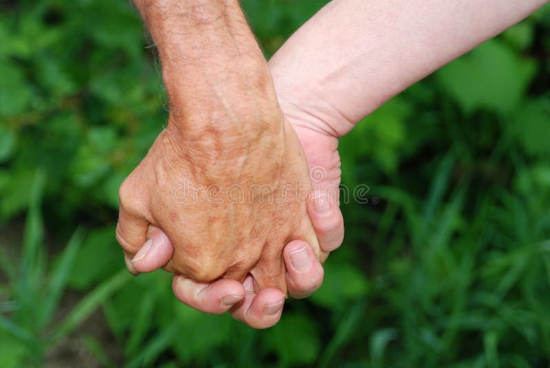 Old man and woman in love