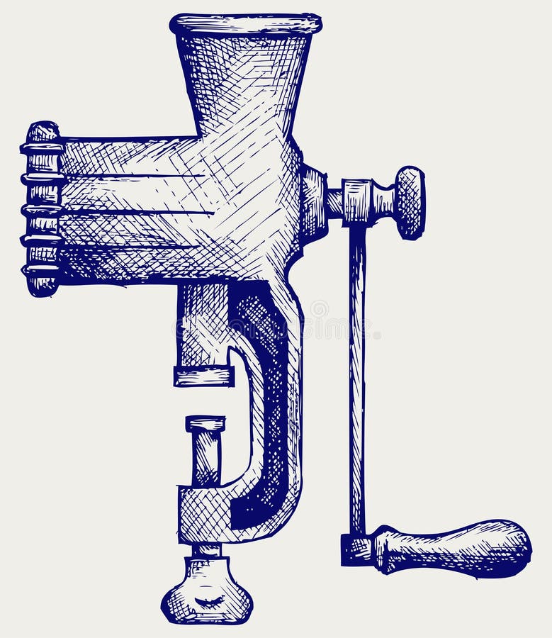 The old manual meat grinder