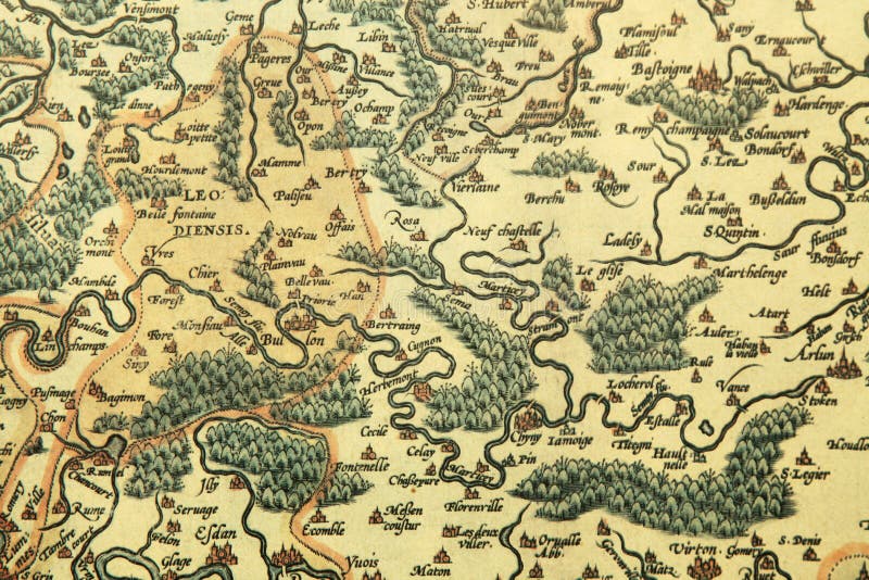 Old Map Stock Illustration. Illustration Of Forest, History - 19335861