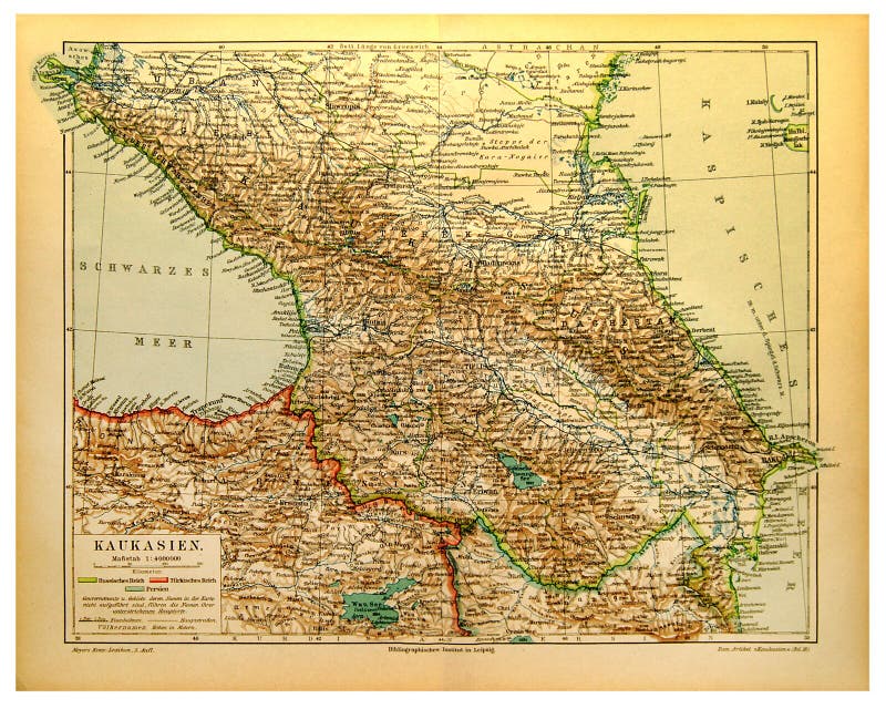Old map of Caucasus