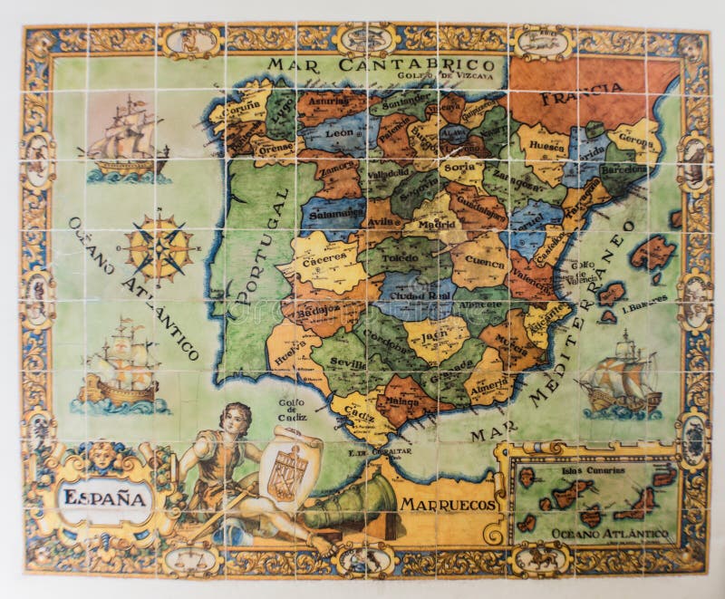 Old Map of Portugal Mapa de Portugal Portuguese map Vintage Map