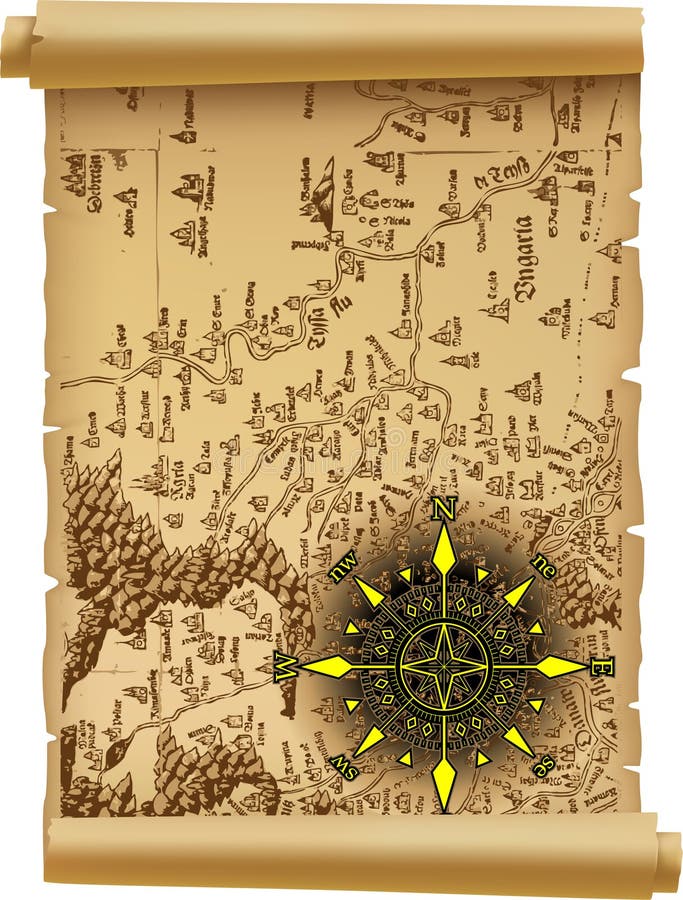 Old map vector