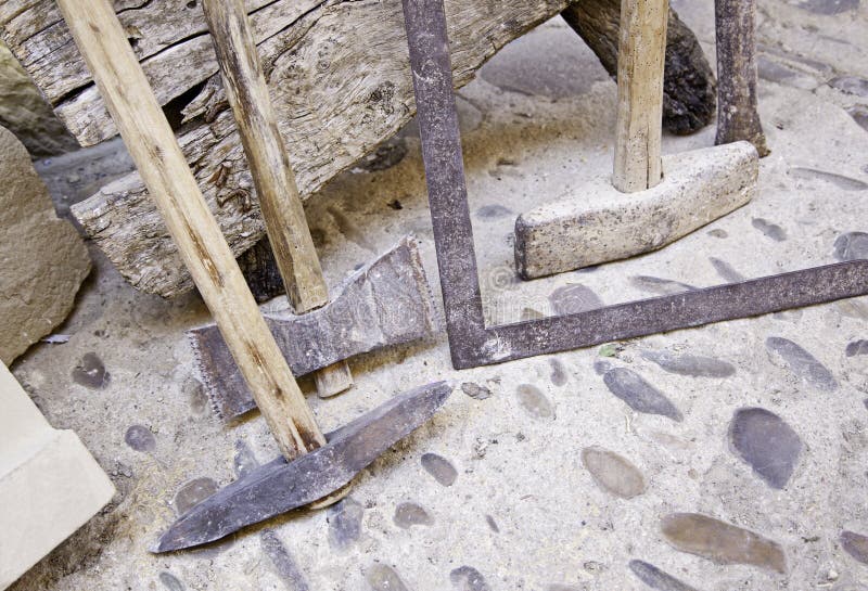 Old medieval hammers stock photo. Image of metal, closeup - 32140052