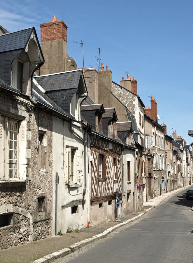 Old Medieval Street In The French Town Stock Photo Image of