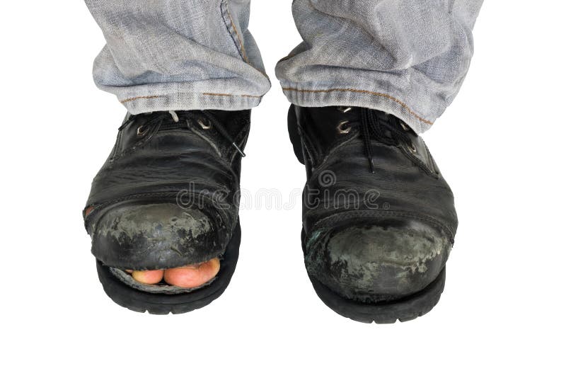 Old Men`s Shoes On A Black And White Background Stock Image Image of