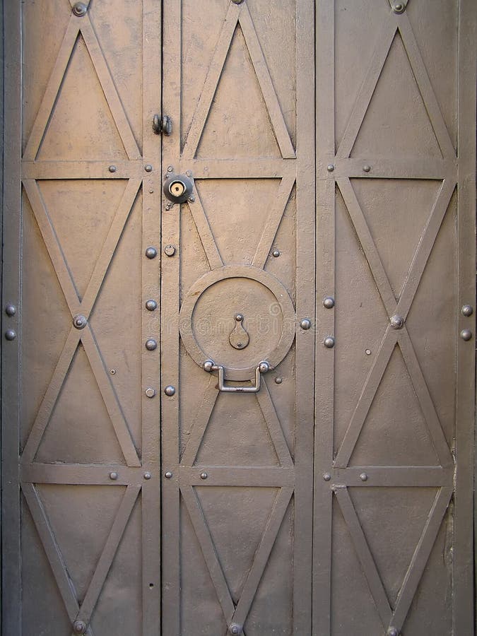 Old metal doors. stock photo. Image of elegant, historic 9593208