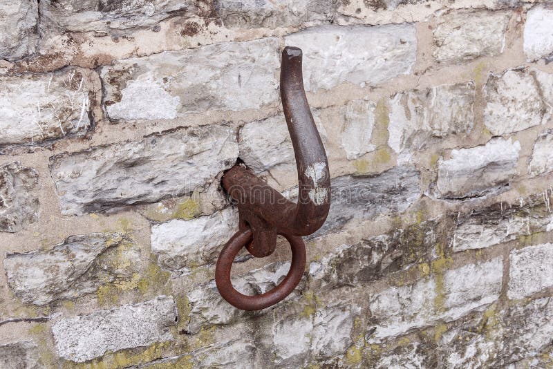 Old Metal Hook in the Wall at Berth Stock Photo Image of parking