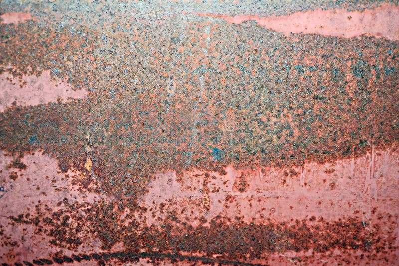 Old Metal Surfaces Covered with Rust and Paint Residue. Rust Patterns