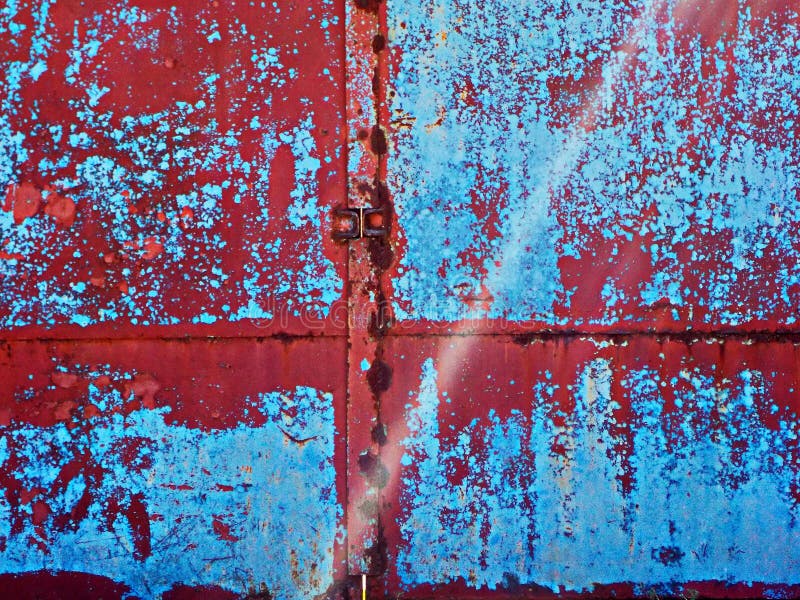 Old Metal Surfaces Covered with Rust and Paint Residue. Rust Patterns