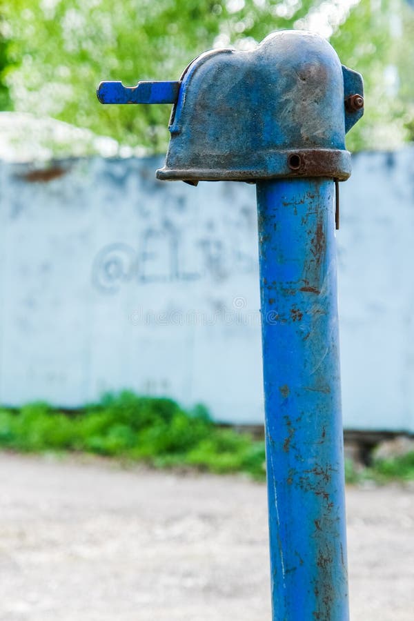 Old Metal Water Pump on Russian Slum Village. Stock Image - Image of ...