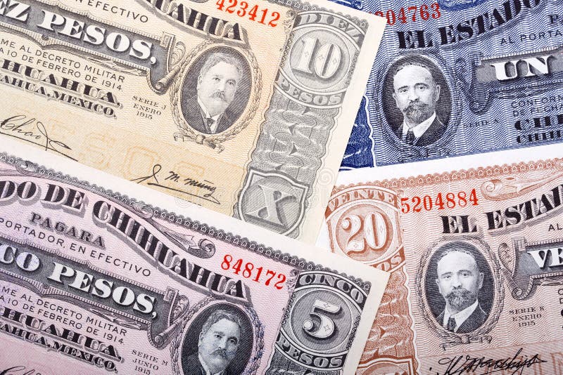 Old Mexican Pesos a Business Background Stock Image Image of