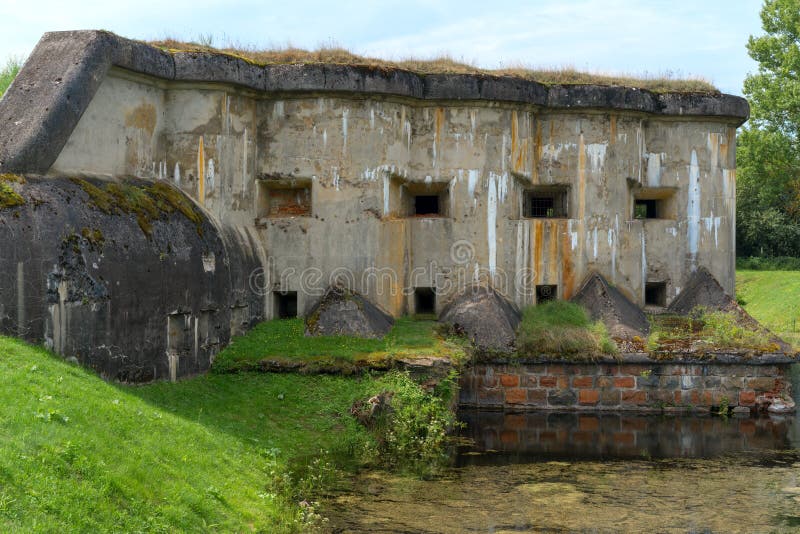 Old Military Fort during the Second World War. Stock Photo Image of