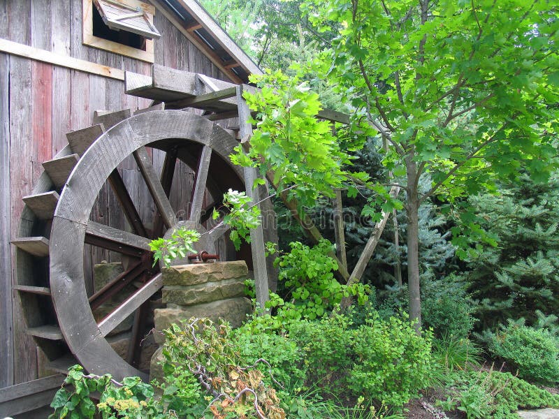 Detail of Old Grist Mill Marietta Stock Image Image of pond
