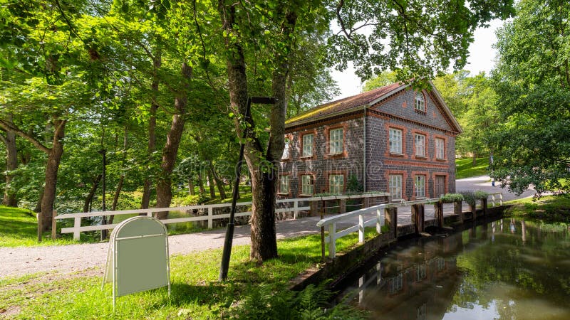 The old mill by Fiskars River in Fiskars Village