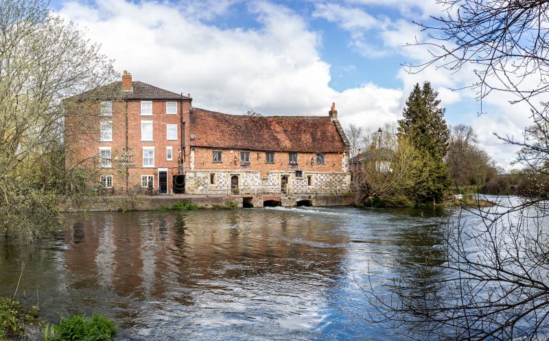 The Old Mill at Harnham on the River Avon near Salisbury, Wiltshire, UK