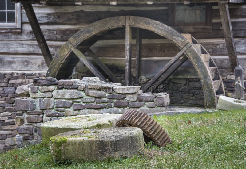 Old Millstones and Mill Wheel