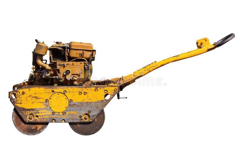 Old Mini Road Roller For Laying Asphalt Stock Photo Image of machine