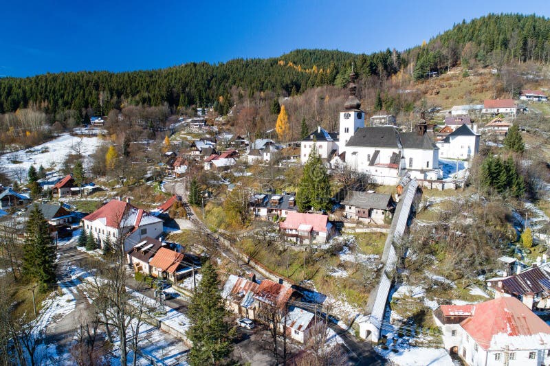 Picturesque historical vilage Spania Dolina, Slovakia