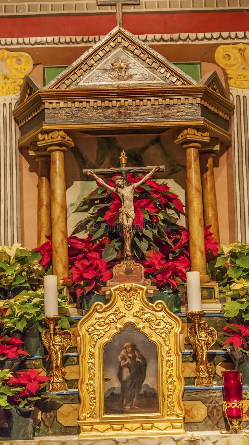 Old Mission Santa Ines Solvang California Basilica Altar Cross