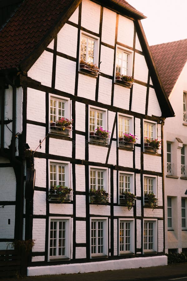 Old and modern Restaurants in the city in Hamm royalty free stock photo