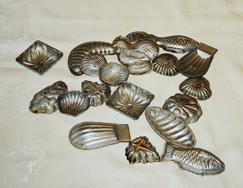 Old Molds for Baking Christmas Cookies Stock Photo - Image of baked