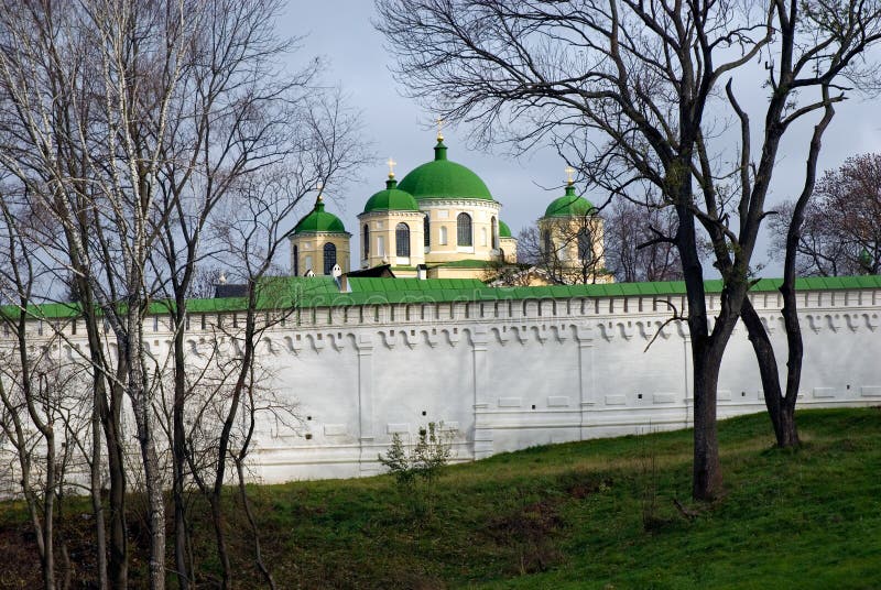 View to the old monastery on sunny day