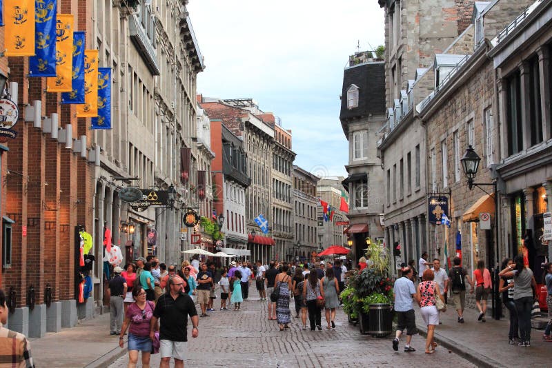 OLD MONTREAL RUE ST. PAUL editorial photography. Image of streets ...