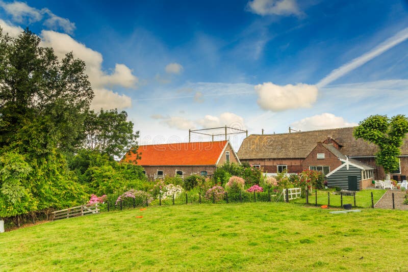 Old monumental farmstead in South Holland