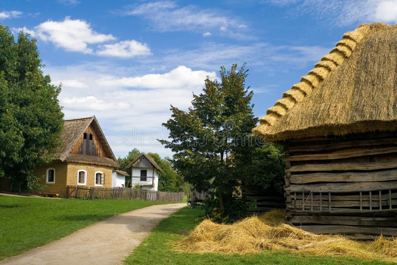The old Moravian village stock image. Image of fence 18018837