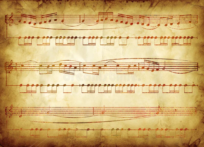 Old music note design