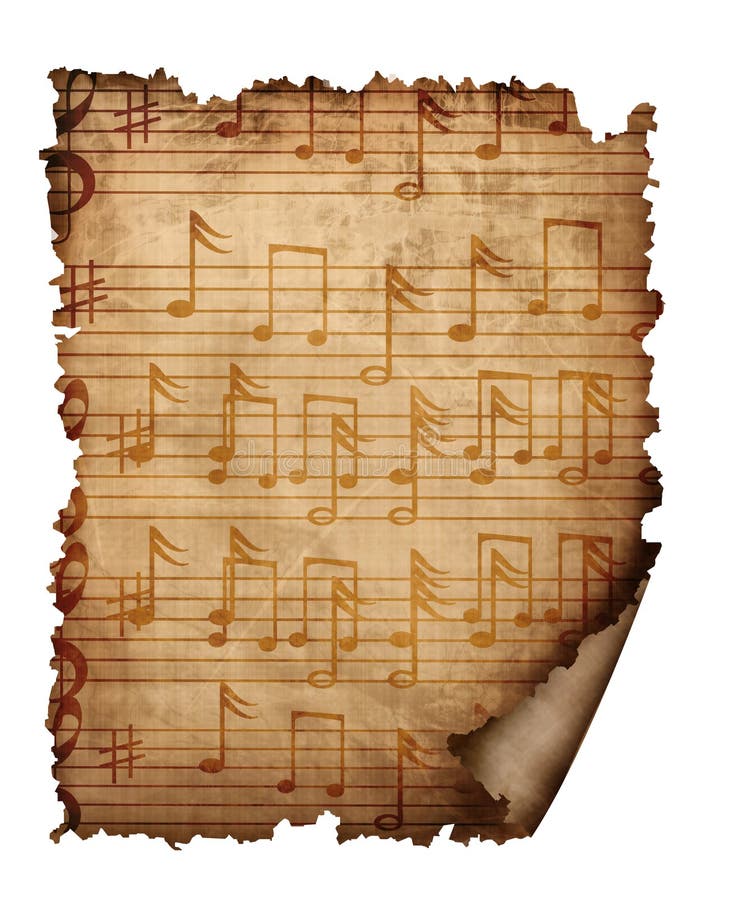 Old music sheet stock illustration. Illustration of write - 5521625
