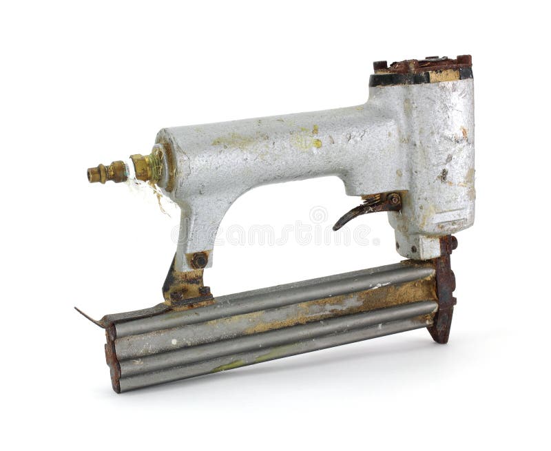 Old nail gun stock image. Image of background, rusted 17627697