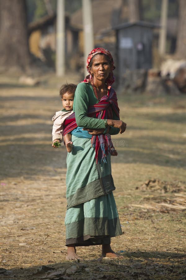 Old Nepali Woman Carrying a Young Boy Editorial Photography - Image of  subcontinent, outdoors: 43138522